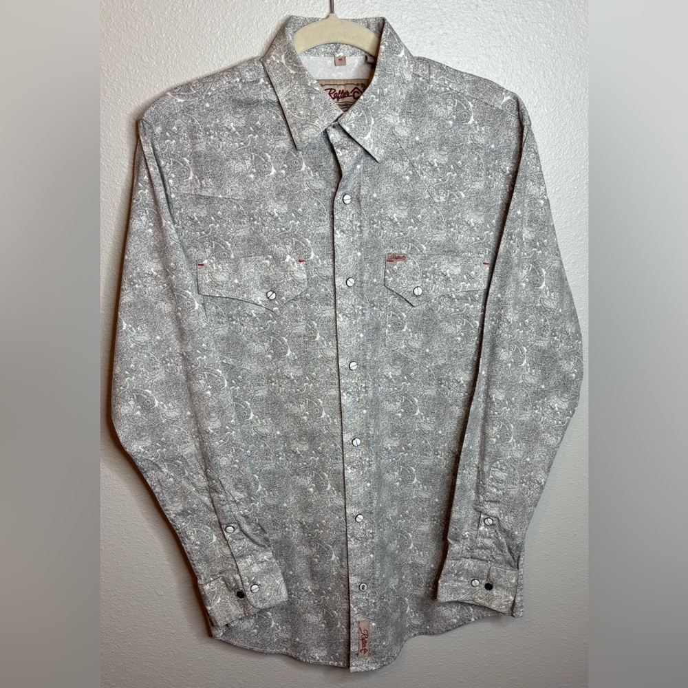 Rafter C Cowboy Collection Men’s Long Sleeve Pearl Snap Shirt size M